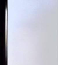 DUOFIRE Privacy Window Film Frosted Glass Film Matte White Static Cling Glass Film No Glue Anti-UV Window Sticker Non Adhesive for Privacy Office Meeting Room Bathroom Living Room DS001W 17.4x118in