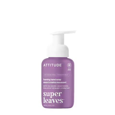 ATTITUDE Foaming Hand Soap, EWG Verified, Plant and Mineral-Based Ingredients, Vegan and Cruelty-free Personal Care Products, Coconut & Wild Berries Scent, 10 Fl Oz