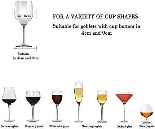 Wine Glass Rack - Under Cabinet Stemware Wine Glass Holder Glasses Storage Hanger Metal Organizer for Bar Kitchen Brown