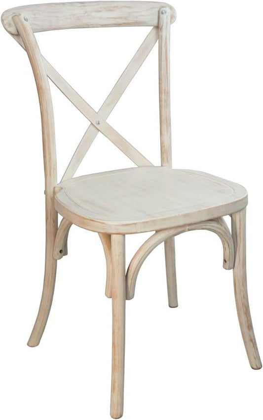 EMMA + OLIVER 2-Pack Lime Wash X-Back Chair