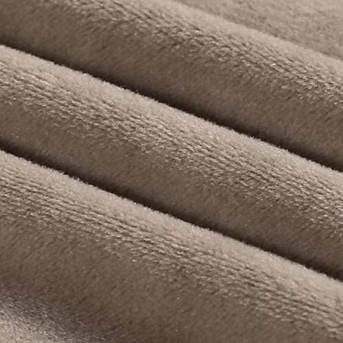 PrinceDeco Velvet Couch Cushion Cover Soft Stretch Cushion Slipcover for Chair Loveseat Sofa Cushion Furniture Protector Seat Cushion Sofa Cover (2 Piece Large Sofa Cushion Covers, Taupe)