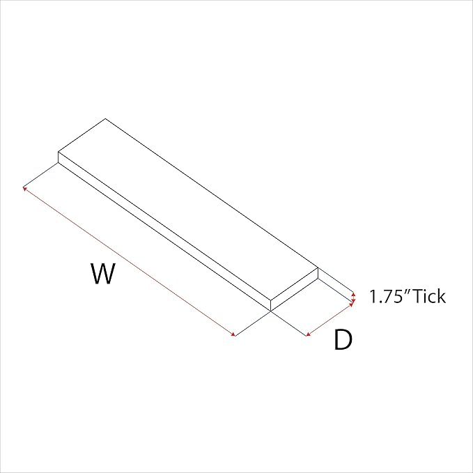 URBANDI, Rustic Floating Shelves, Set of 2, Hidden Bracket, Solid Wood, Heavy Duty, Wall Mounted Shelves, (Provincial, 24Wx8D)