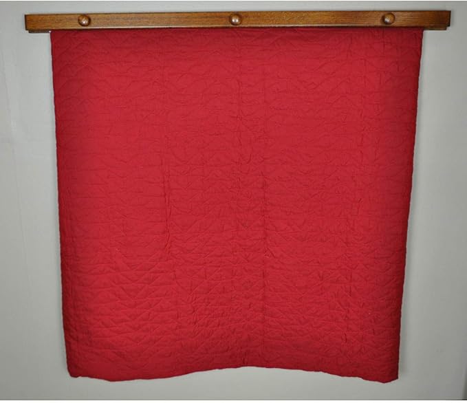 RRD Quilt Hanger for Wall for Display (36") Amish Made Wooden Quilt Rack Wall Mount - Rustic Tapestry Quilt Wall Hangers (Oak Wood, Michaels Stain, 36" Long)