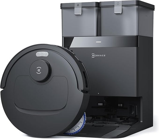 ECOVACS DEEBOT T30C Robot Vacuum and Mop, 20,000Pa Suction, TruEdge Adaptive Edge Mopping, ZeroTangle 2.0 Technology, Hot Water Washing, Self-Emptying, Auto-Lift Mopping, Obstacle Avoidance
