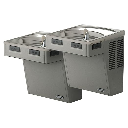 Elkay EZO8 8 GPH ADA Wall Mount Single Level Hands Free Water Cooler - Stainless Steel