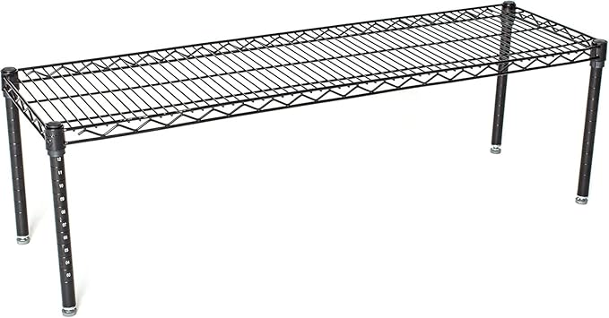 Omega Products Corporation 24" Deep x 72" Wide x 20" High Black Mobile Dunnage Rack