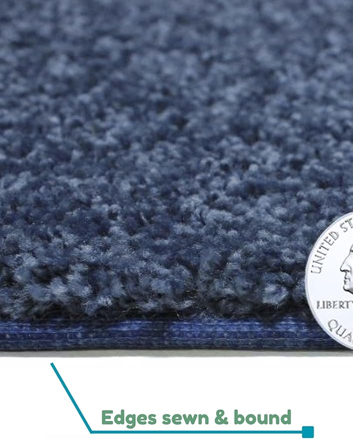 KOECKRITZ Soft and Colorful Kids Classroom Area Rugs (Passes Flammability Pill Test) Many Sizes and Bright Colors to Select from (7' x 9', Navy)