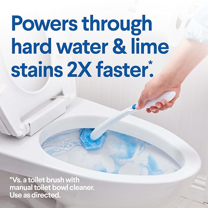 Clorox Original Cleaning System, ToiletWand, Storage Caddy, 6 Refill Heads, Dorm Room Essentials, (Package May Vary)