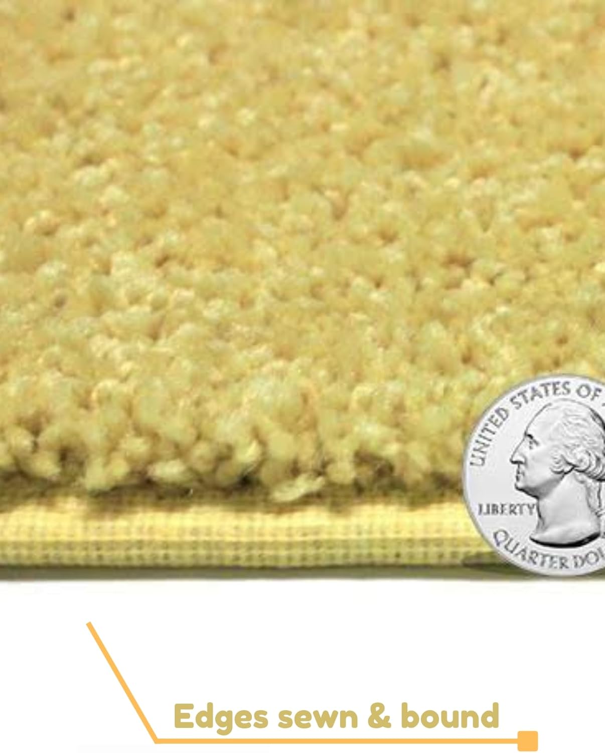 KOECKRITZ Soft and Colorful Kids Classroom Area Rugs (Passes Flammability Pill Test) Many Sizes and Bright Colors to Select from (5' x 5', Lemon)