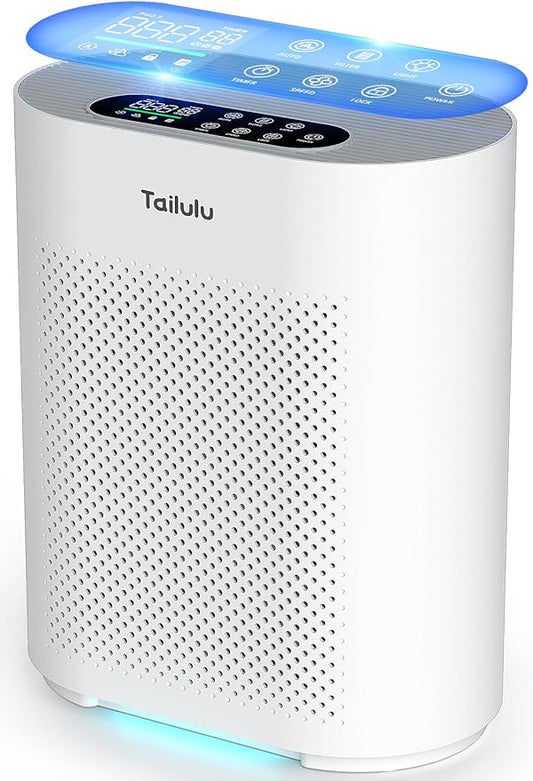 Air Purifiers for Home Large Room up to 1800ft², H14 HEPA Filter Air Purifiers PM2.5 Air Quality Sensor Smart Mode, 20dB Sleep Mode & Night Light Quiet Air Cleaner for Living Room, Bedroom, etc.