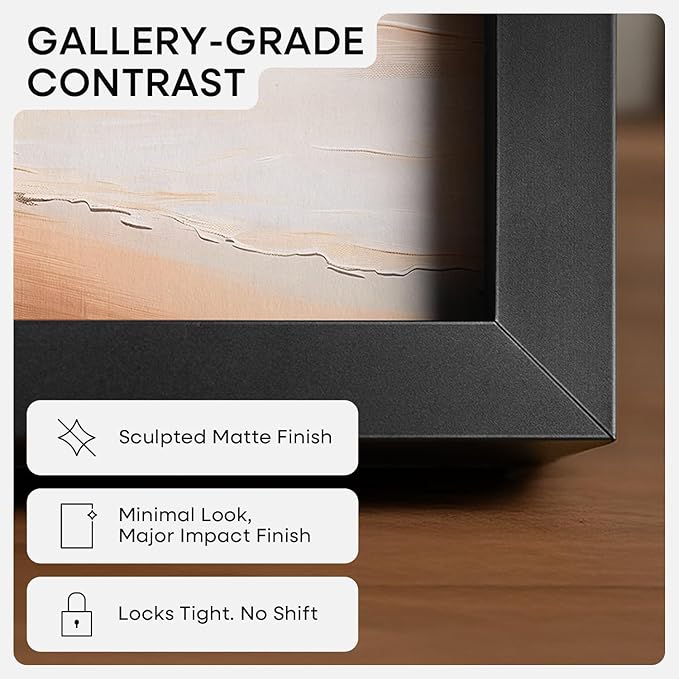 Homeforia 12x16 Picture Frame Black, High End Metal 12x16 Poster Frames with Mat 9x12 for Photo, 12 x 16 Black Frame Matted to 9 by 12 inch Print, 16x12 Thin Frames, Tempered Glass, Wall Kit, Set of 1