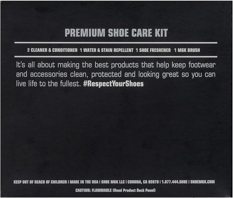 MGK Complete Kit: Shoe Cleaner, Care, Water & Stain Protection - Revitalize, Shield, and Freshen Sneakers, Leather, and Dress Shoes With Deodorizer