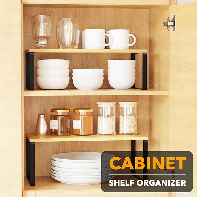 SpaceAid Cabinet Shelf Organizers 2 Pack - Thumbnail 5
