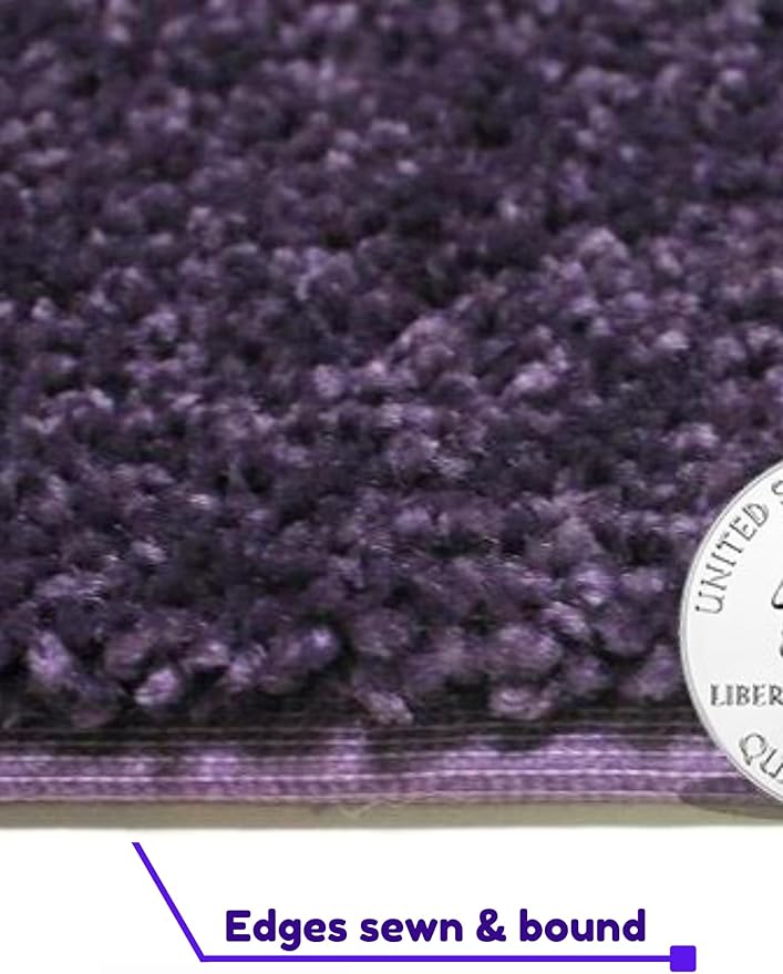 KOECKRITZ Soft and Colorful Kids Classroom Area Rugs (Passes Flammability Pill Test) Many Sizes and Bright Colors to Select from (5' x 7', Eggplant)
