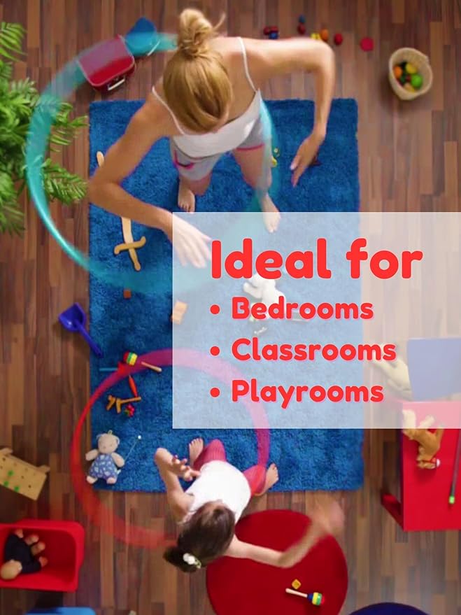 KOECKRITZ Soft and Colorful Kids Classroom Area Rugs (Passes Flammability Pill Test) Many Sizes and Bright Colors to Select from (3' Round, Glamour)