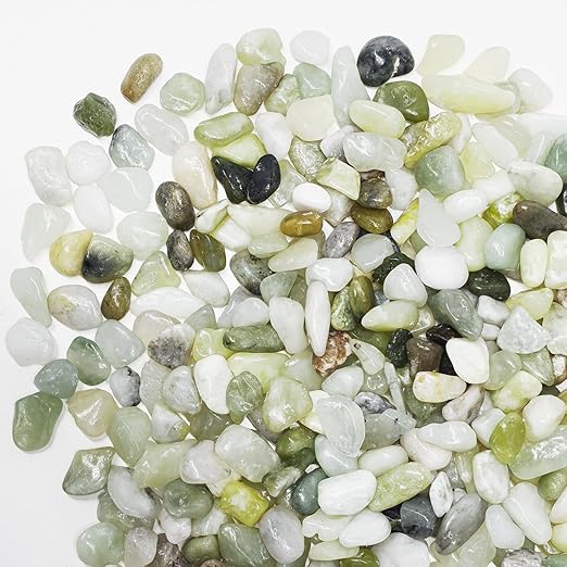 2.5LB Succulent and Cactus Pebbles, 1/5 Inch Jade Pebbles for Indoor Plants, Decorative Gravel for Vases, Bamboo, Succulent, Terrarium, Crafts, Cactus