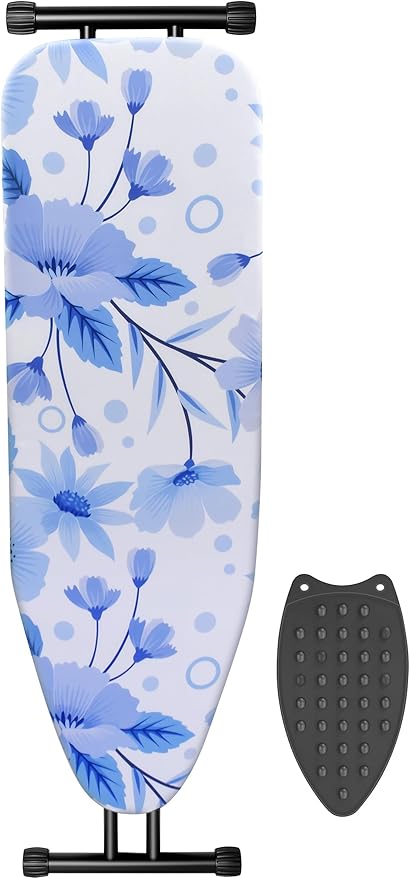 Ironing Board, Compact and Space Saver Ironing Board, Extra Wide Ironing Area with Extra Thick Heavy Duty Padded Cover, Stable Structure, Easy to Fold,Height Adjustable