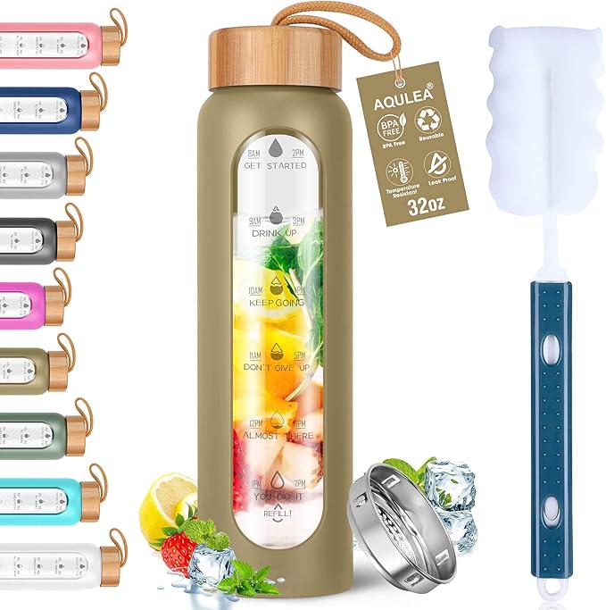 Aqulea Glass Water Bottle