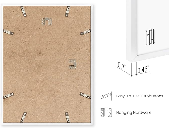 Haus and Hues 12x18 White Oak Wood Picture Frames Set of 15 - Premium Bulk Picture Frames 12x18 Bundle - Elegant Gallery Wall Frame Set for Posters, Art Display - Ideal for Wall Decor in Home & Office