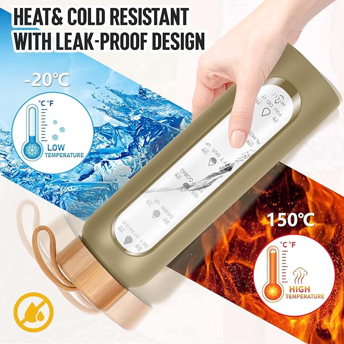 Aqulea Glass Water Bottle - Thumbnail 5