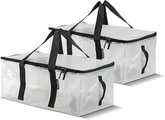 CleverMade Under Bed Storage Bag - Collapsible Storage for Shoes and Clothes Easy Use - Heavy Duty Utility Bag Home