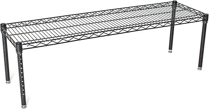 Omega Products Corporation 24" Deep x 60" Wide x 14" High Black Stationary Dunnage Rack