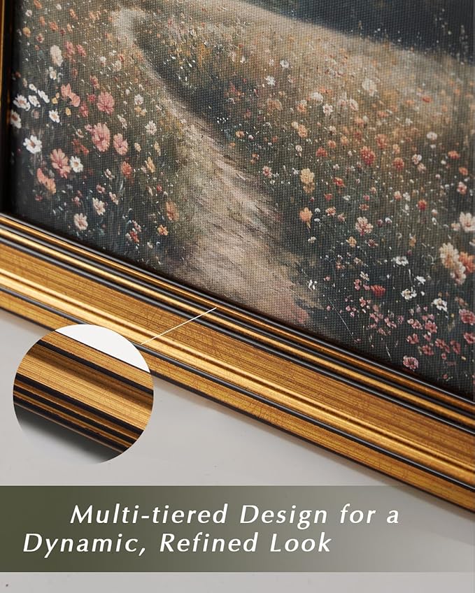 HUARCEY Gold Framed Vintage Wall Art for Living Room, Grace Swan Art Painting Pictures Rustic Animal Bathroom Prints Farmhouse Wall Decor Canvas Swan Shelf Decor for Kitchen Bedroom (Zwaan 12"x16")