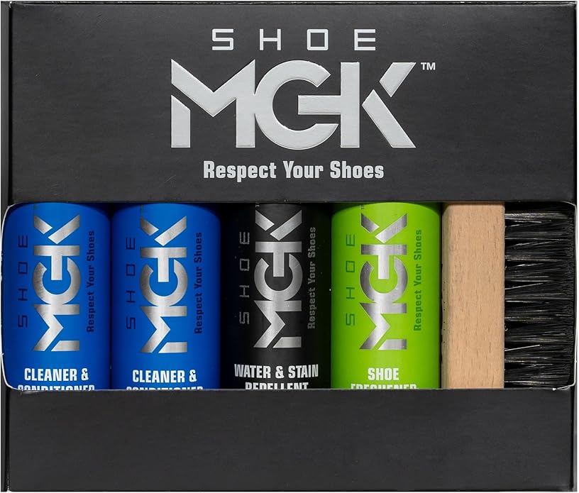 MGK Complete Kit: Shoe Cleaner, Care, Water & Stain Protection - Revitalize, Shield, and Freshen Sneakers, Leather, and Dress Shoes With Deodorizer