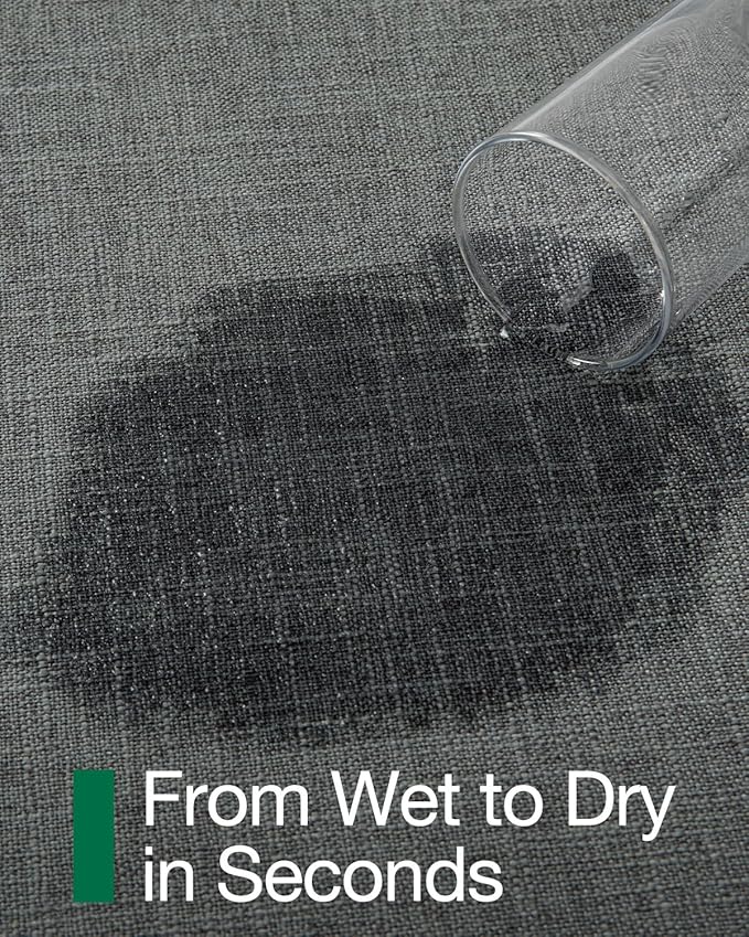 LUMI Ultra Thin Door Mat for Entryway, Low Profile Non Slip Rubber Backing Indoor Doormat, Easy Clean Welcome Entrance Mat for Inside House, Patio, Greenish Grey 17"x30"