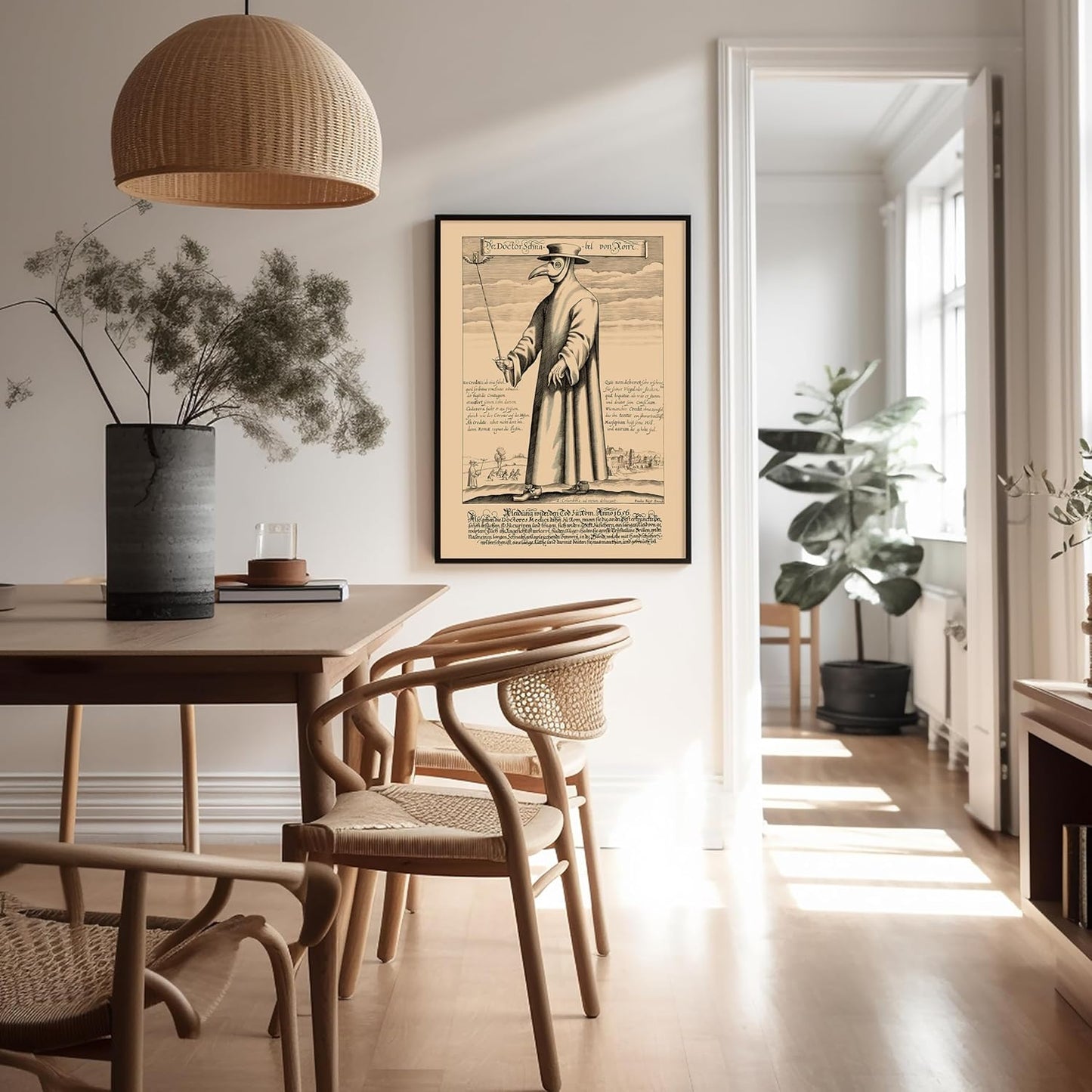 Poster Master Vintage Doctor Schnabel from Rome Poster - Retro Plague Doctor Print - Medieval Art - Gift for Men & Women - Great Wall Decor for Dorm, Living Room or Bedroom - 16x20 UNFRAMED Wall Art