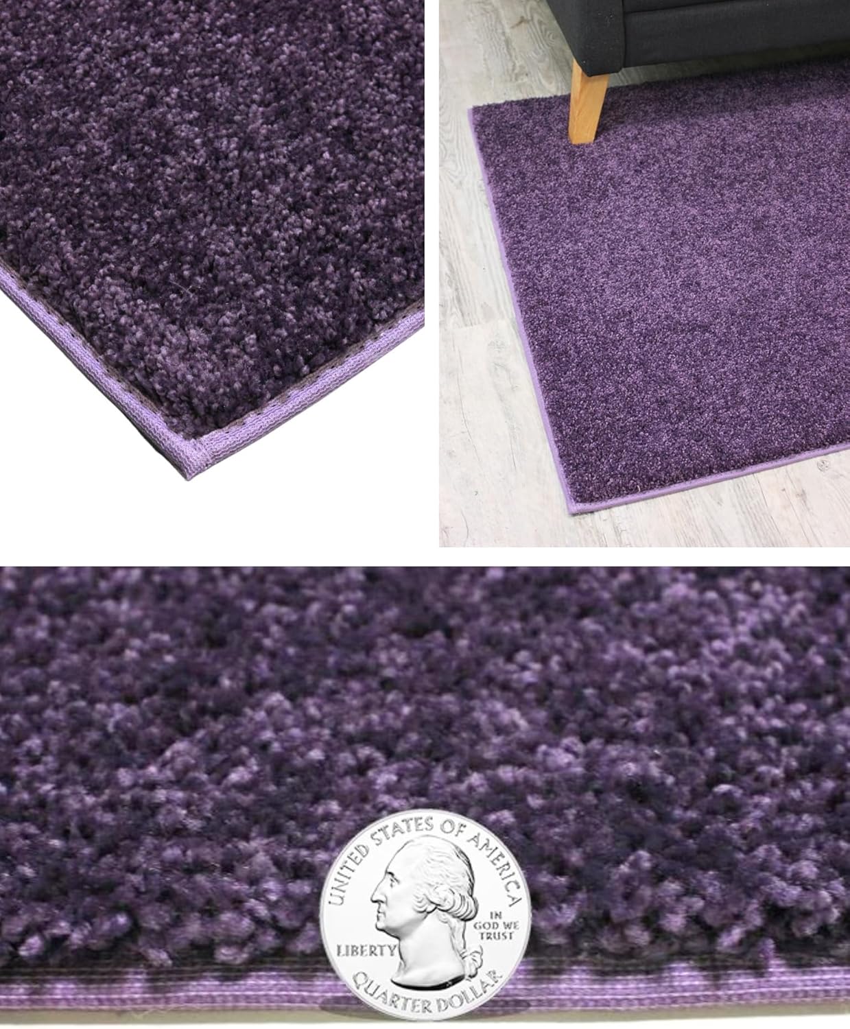 KOECKRITZ Soft and Colorful Kids Classroom Area Rugs (Passes Flammability Pill Test) Many Sizes and Bright Colors to Select from (6' x 9', Eggplant)