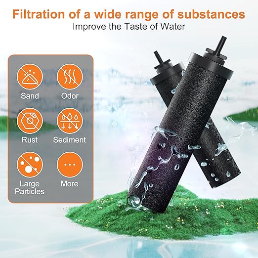 SKYSEN Water Filter Replacement for Berkey® BB9-2, Compatible with Berkey® Gravity Water Filter System.(wfr-4)