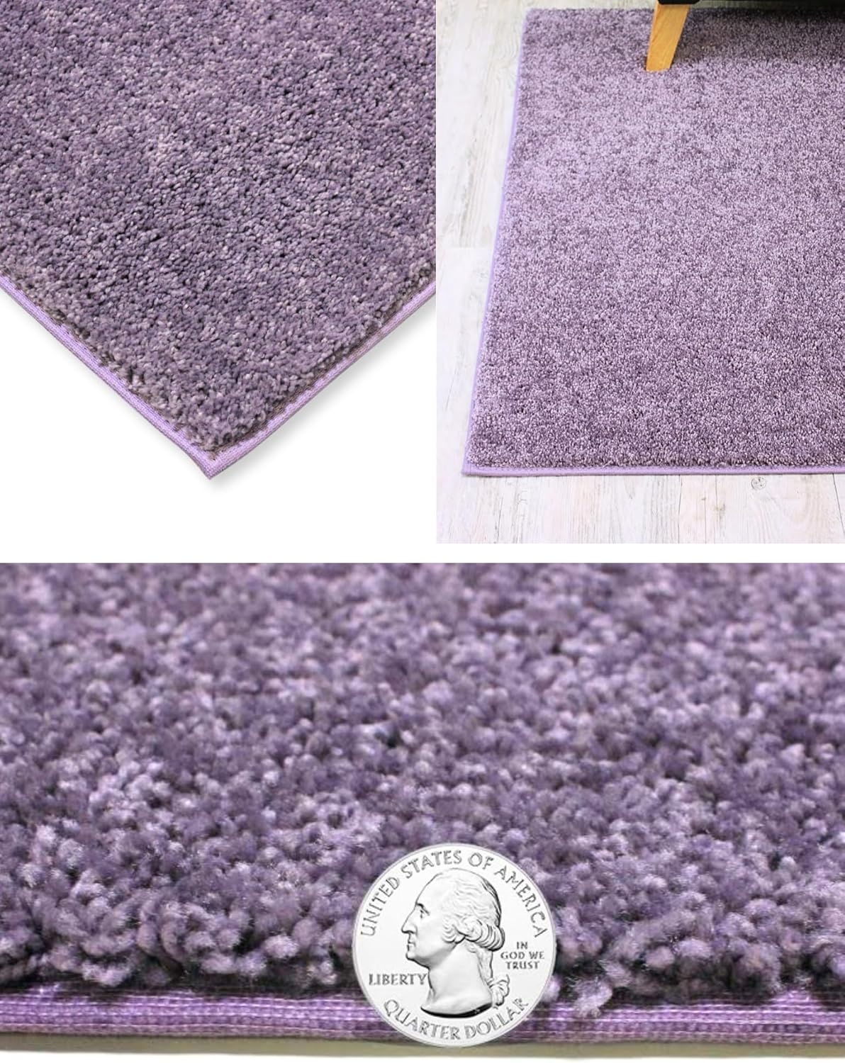 KOECKRITZ Soft and Colorful Kids Classroom Area Rugs (Passes Flammability Pill Test) Many Sizes and Bright Colors to Select from (6' x 6', Lavender)