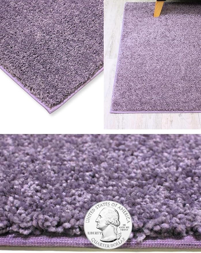 KOECKRITZ Soft and Colorful Kids Classroom Area Rugs (Passes Flammability Pill Test) Many Sizes and Bright Colors to Select from (8' x 8', Lavender)