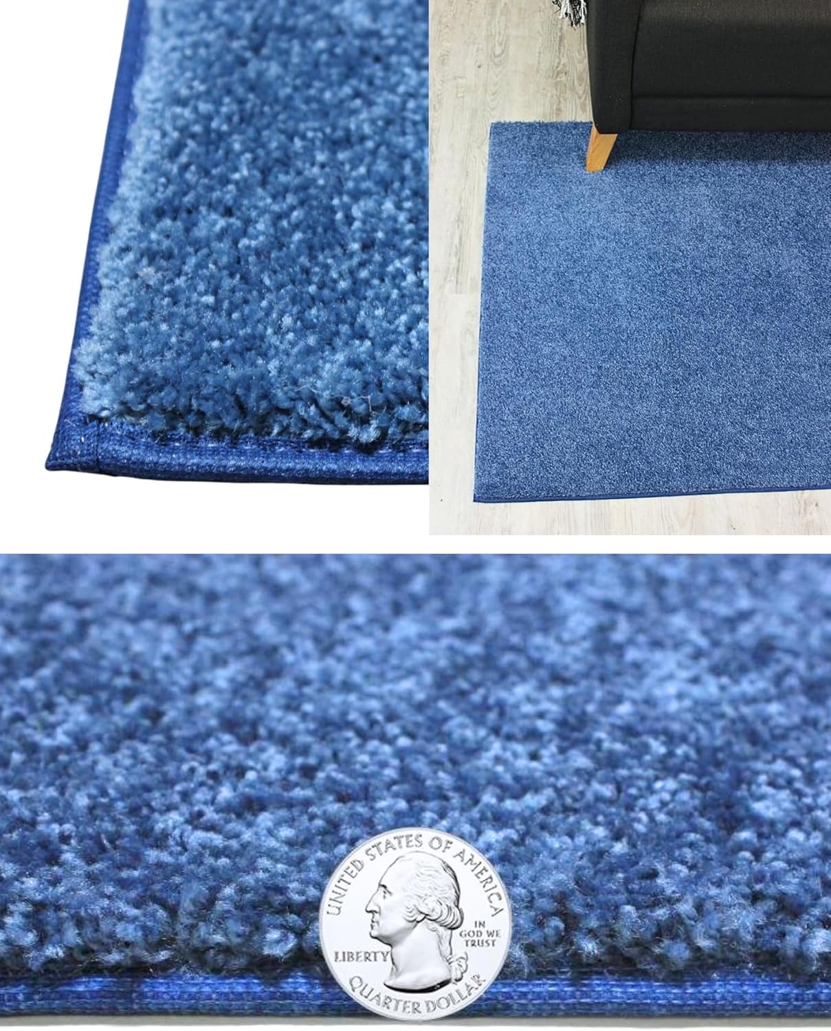 KOECKRITZ Soft and Colorful Kids Classroom Area Rugs (Passes Flammability Pill Test) Many Sizes and Bright Colors to Select from (8' x 8', Royal)
