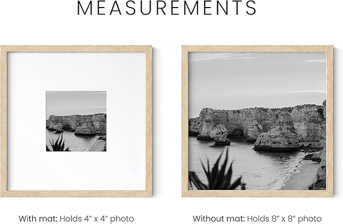 HAUS AND HUES Beige Square Frames Set of 4-8x8