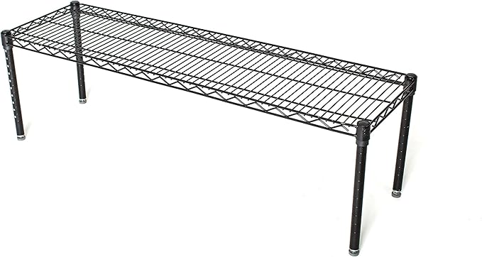 Omega Products Corporation 14" Deep x 60" Wide x 14" High Black Stationary Dunnage Rack