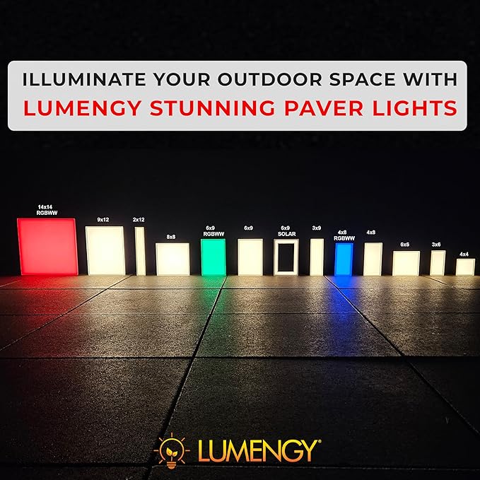 LUMENGY Paver Light 6X9 Inch (5.82 x 8.85 inches) 2700K, Brick Lighting for Pavers, Driveways, Pathways, Patios, Inground & Garden, 12V Waterproof, Drive-Over Rated