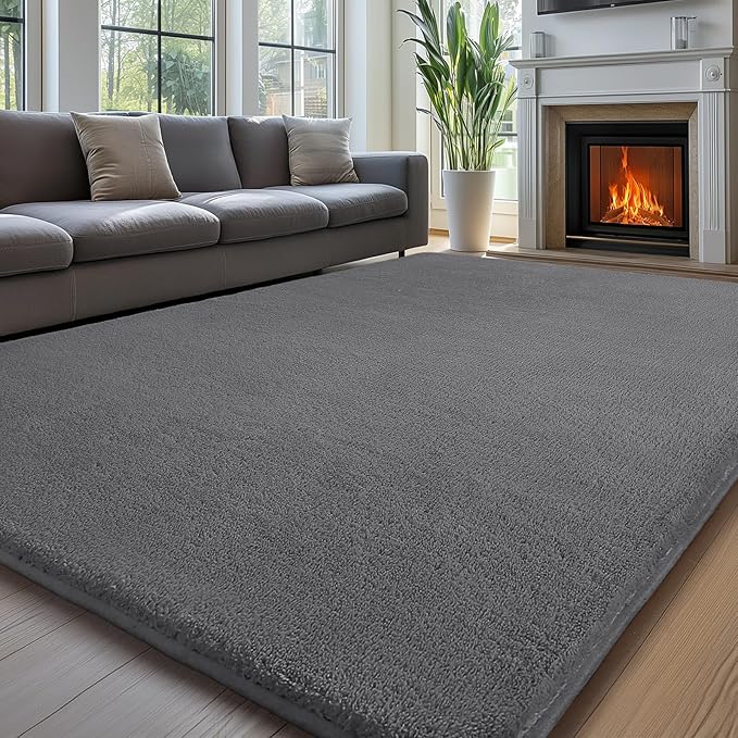 Sour Lemon 9x12 Area Rugs for Living Room, Soft Large Area Rug Fluffy Rugs for Bedroom，Machine Washable Area Rug Non Slip Carpet Rug for Living Room Playroom Kids Room Home Decor