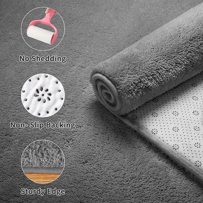 Sour Lemon 9x12 Area Rugs for Living Room, Soft Large Area Rug Fluffy Rugs for Bedroom，Machine Washable Area Rug Non Slip Carpet Rug for Living Room Playroom Kids Room Home Decor